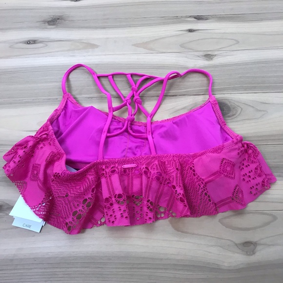 NWT volcom surfzela ballet pink bikini top small - Picture 6 of 7